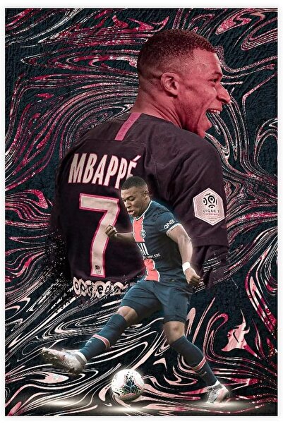 ALAYRA International ملصق ألايرا مبابي لتزيين غرفة النوم والمكتب - فن المناظر...