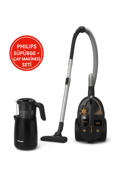 Philips XB9125/07 Elektrikli Süpürge + HD7301/00 Çay Makinesi İkili Set