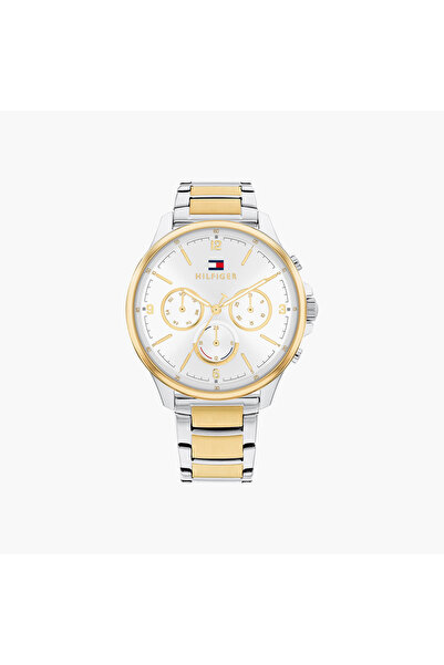 Tommy Hilfiger ساعة كرونوغراف نسائية بمينا فضي - 1782451