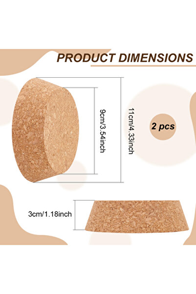 Choice4 AECH03-19186، 6 قطع من سدادات زجاجات الفلين الخشبية المتينة المخروطية...