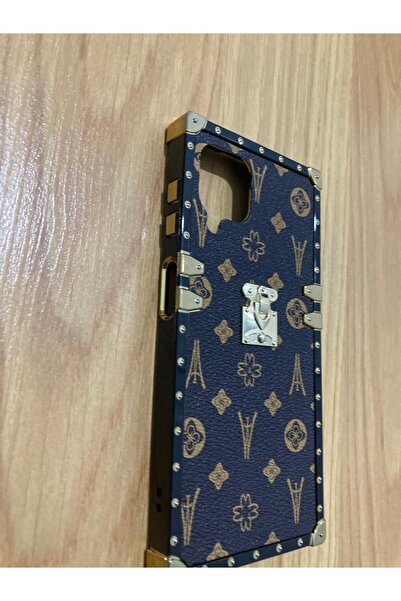 Newon حافظة لهاتف سامسونج جالاكسي A22 4g/M22/M32 من الجلد الصناعي البني مع غط...