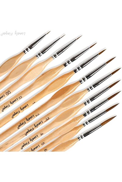 Choice4 مجموعة فرش طلاء خشبية مثلثة الشكل سوداء اللون، مكونة من 11/22 قطعة، ذ...