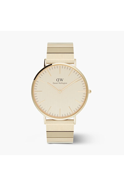 Daniel Wellington ساعة دانيال ويلينغتون رجالية ذهبية اللون، مقاس 40 مم، بسوار...