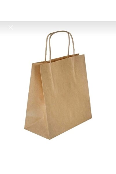 Kraft Paper Bag 25-Pack | 24x18x8 cm | Paper Auger Handle | Boutique – Kermes – Gift Use