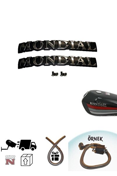 GMS CG Mondial Depo Yazı takımı siyah metal vidalar dahil+buji kablo kılıfı nikel