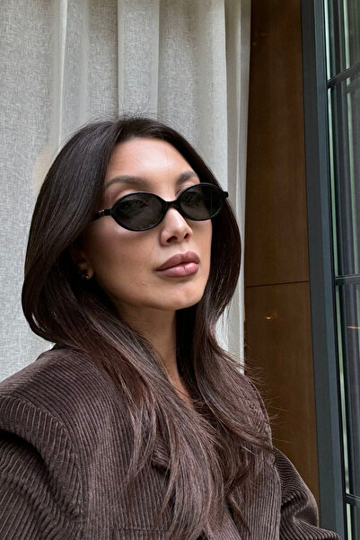 MACERATİ Oblamow Ellipse Unisex Black Sunglasses