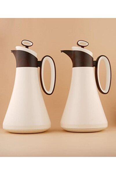 lovure طقم ترامس للشاي والقهوة ستيل بتصميم أنيق حجم 1/1 لتر