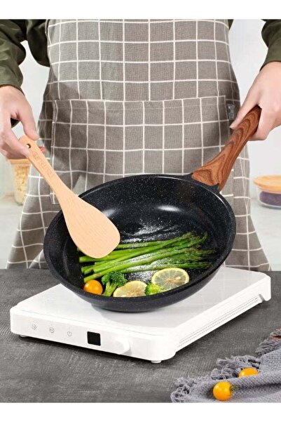 Eslite Life مقلاة غير لاصقة للطهي بالحث مع طلاء جرانيت - 24 سم