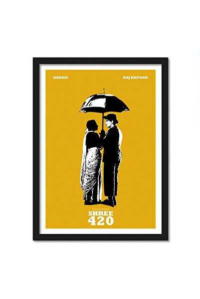 ALAYRA International ملصق فيلم ALAYRA - Shree 420 من بطولة راج كابور، مؤطر، م...