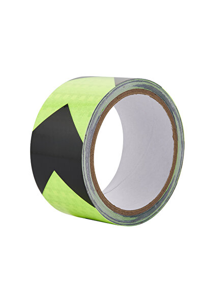 Lawazim Snail Reflective Arrow Tape 5cm x 5m - Yellow Green Black Safety