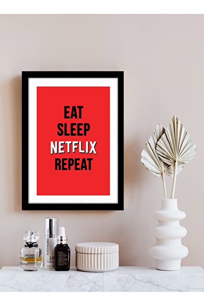 ALAYRA International ALAYRA - ملصق مضحك مؤطر من نتفليكس، مصنوع من زجاج أكريلي...