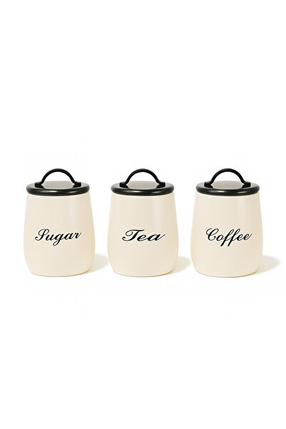 YINZUO طقم علب معدنية للقهوة والشاي والسكر - حاويات تخزين للمطبخ بأغطية معدنية