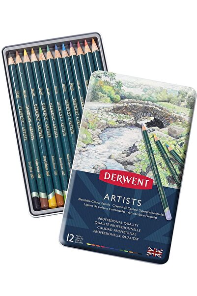 Derwent مجموعة أقلام تلوين مكونة من 12 قطعة - أصفر/أحمر/أخضر - AR32092