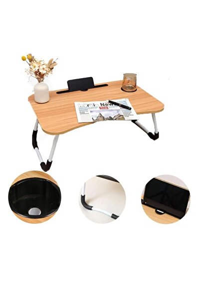 Artenova Masuta pliabila si birou practic, suport laptop, pahar, picioare ant...