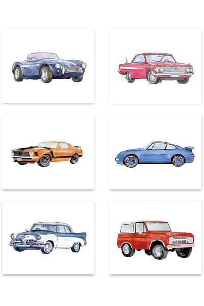 ALAYRA International ALAYRA Classic Car Art Prints,Antique Car Poster,Retro R...