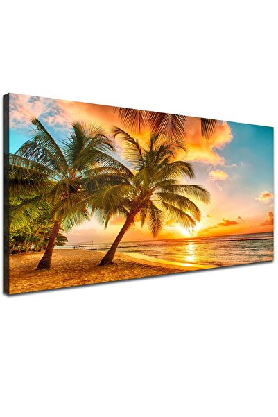 ALAYRA International لوحة جدارية من قماش ألايرا، تصور منظرًا طبيعيًا لشاطئ ال...