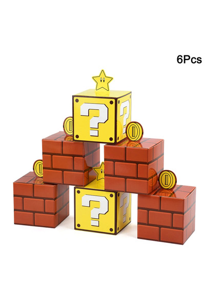 Choice مجموعة من 6 قطع من علب هدايا على شكل مكعبات أسئلة، مقاس 10×10×10 سم، م...