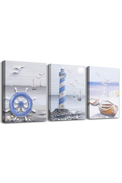 ALAYRA International ALAYRA Marine Theme Canvas Wall Art Paintings for Living...