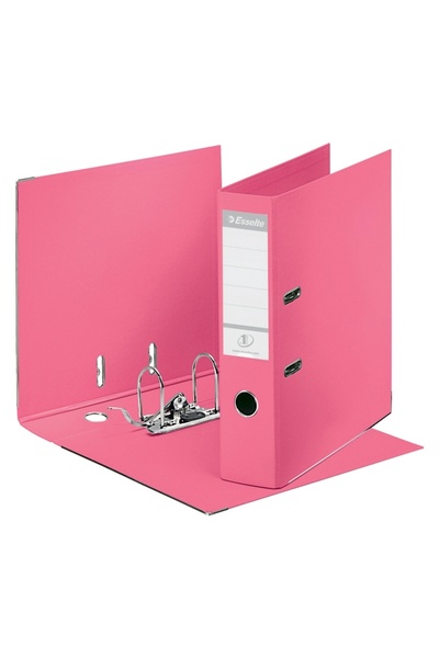 Esselte Biblioraft No.1 Power, PP/PP, partially recycled, FSC certification, A4, 75 mm, pink
