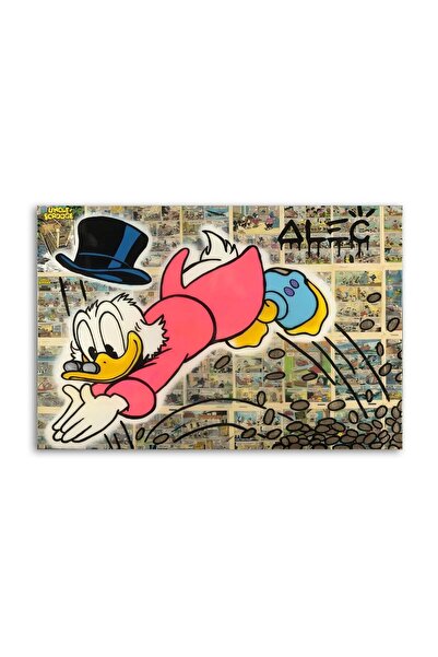 ALAYRA International ملصق "المال سكروج" من ألايرا، لوحة جدارية فنية من القماش...