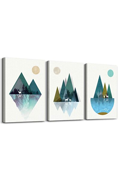 ALAYRA International لوحات جدارية قماشية من ALAYRA، تصور شروق الشمس وغروبها، ...