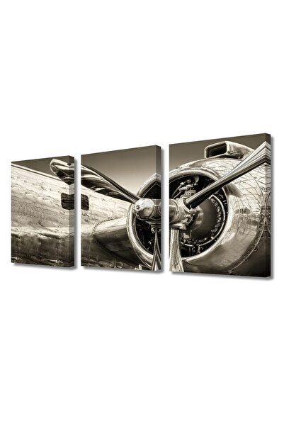 ALAYRA International ALAYRA Aircraft Engine Wall Art for Living Room Black an...