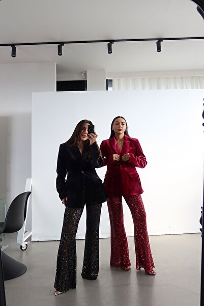 Özge Özgenç Sequined Flared Pants