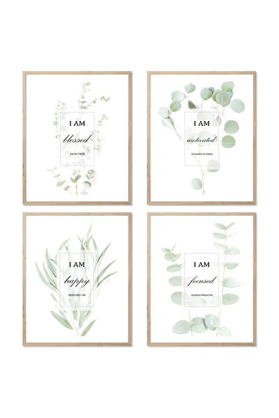 ALAYRA International مجموعة مطبوعات فنية جدارية من النباتات التحفيزية من ALAY...