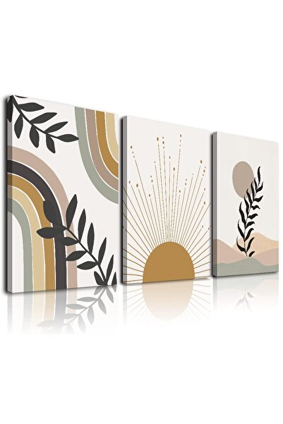 ALAYRA International ALAYRA Minimalist Boho Wall Art, Decor, Canvas Art Sun M...