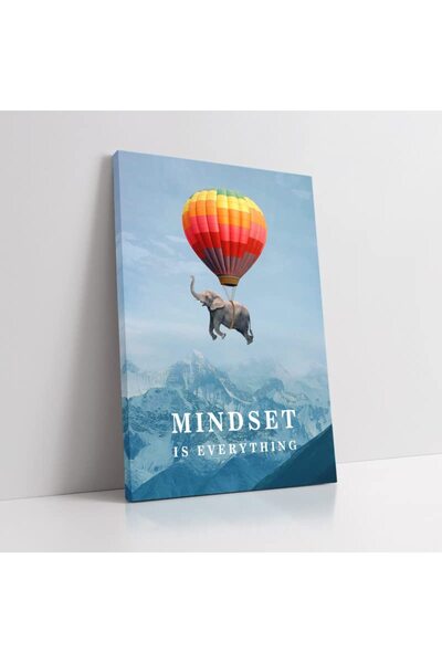 ALAYRA International لوحة جدارية من قماش الكانفاس بتصميم فيل مرح، بعنوان "الع...