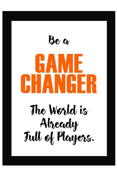 ALAYRA International ألايرا: كوني مُغيّرة لقواعد اللعبة - ملصق حائط مؤطر يحمل...