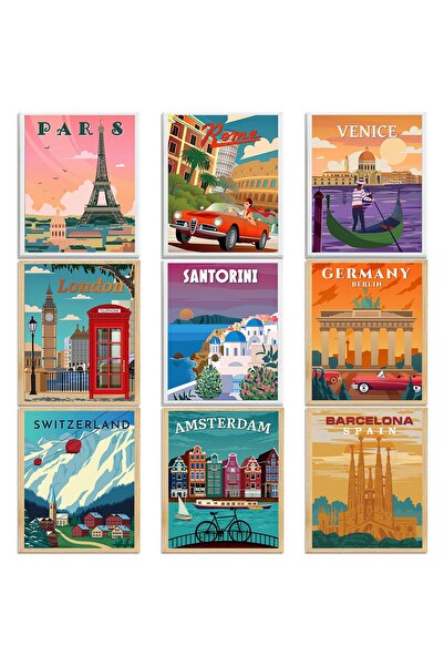 ALAYRA International ALAYRA 9 Pieces Vintage National Park Posters, National ...