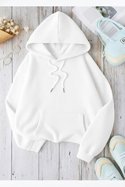 DeFacto Hooded Kangaroo Pocket Casual Hoodie Sweat