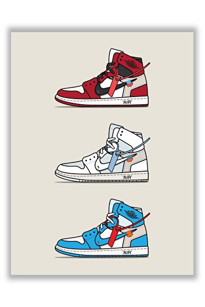 ALAYRA International ALAYRA Air Jordan Sneakers Poster – (12x16 Inch) Unframe...