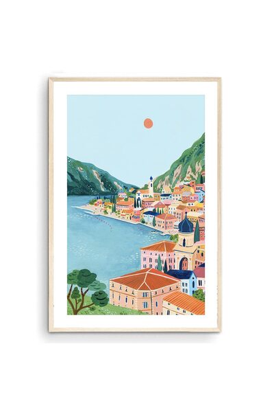 ALAYRA International ALAYRA Lake Garda Travel Print, Europe Art Print, Italia...