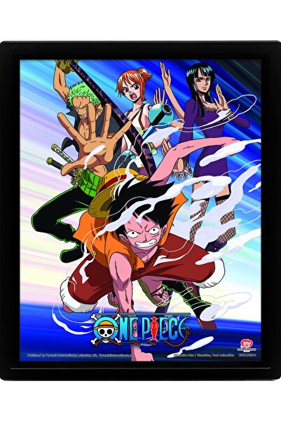 ALAYRA International ملصق ألايرا ثلاثي الأبعاد من أنمي ون بيس، بإطار صندوقي (...