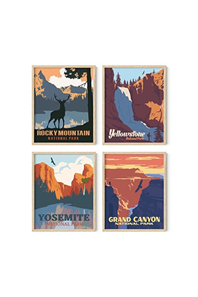 ALAYRA International مجموعة ملصقات ALAYRA القديمة للحدائق الوطنية - | مطبوعات...