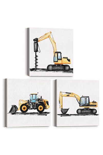 ALAYRA International مجموعة ألايرا المكونة من 3 لوحات جدارية مؤطرة لشاحنات ال...