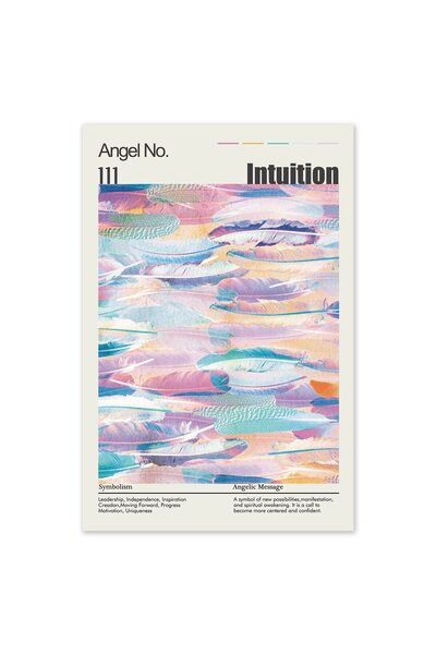 ALAYRA International ملصق رقم الملاك من ألايرا، 111، ملصق هالة متدرج تجريدي 1...