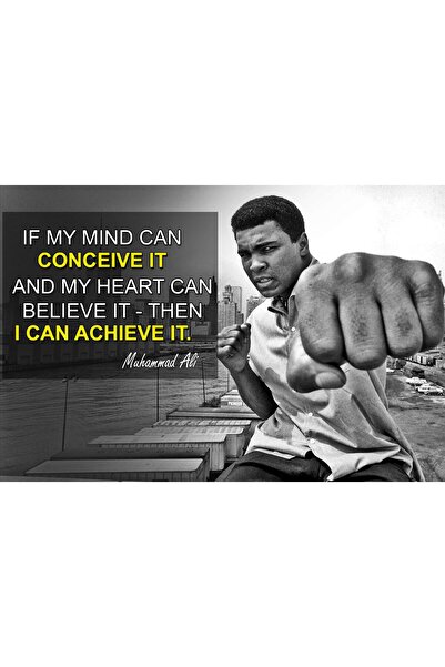 ALAYRA International ALAYRA Muhammad Ali Poster Quote Boxing Black History Mo...