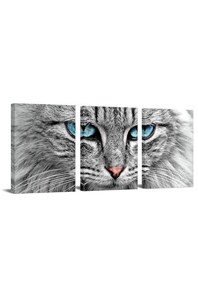 ALAYRA International ALAYRA - 3 Piece Black and White Wall Art Painting Blue ...