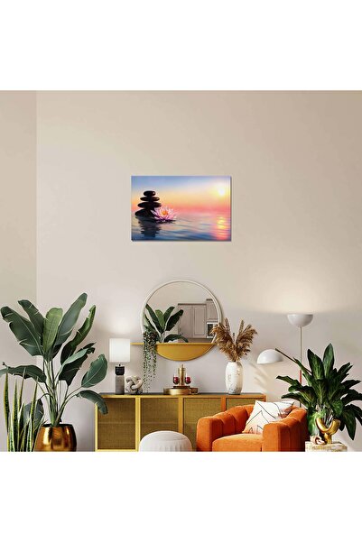 ALAYRA International ديكور جداري لغرفة اليوغا من ALAYRA، لوحة قماشية مطبوعة ع...