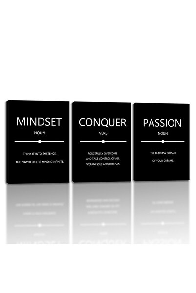 ALAYRA International لوحة جدارية تحفيزية من ألايرا، لوحة قماشية ملهمة، 3 قطع،...