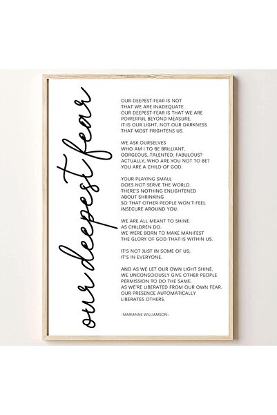 ALAYRA International لوحة فنية لمكتب ألايرا، ملصق "أعمق مخاوفنا"، اقتباس ملهم...