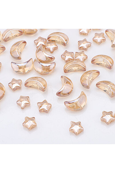 Choice4 110HPJ 60 قطعة من خرز الكريستال الزجاجي المختلط على شكل نجوم وأقمار، ...