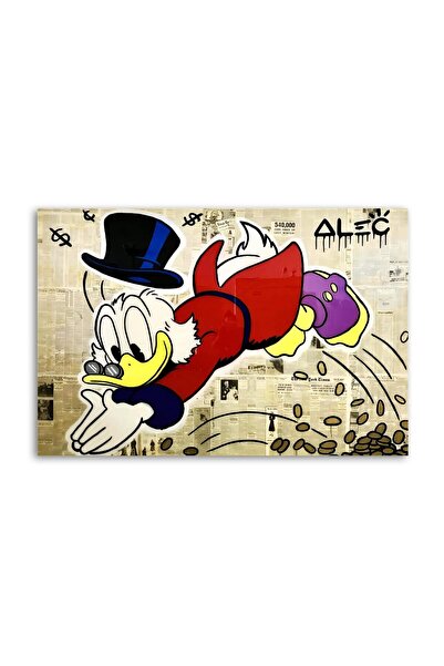 ALAYRA International ملصق سكروج ماكداك من ألايرا، لوحة جدارية قماشية مزخرفة، ...