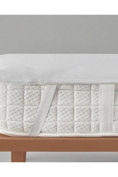 English Home Fresh Touch Sıvı Geçirmez Çift Kişilik Yatak Koruyucu Alez 180x200 cm Beyaz