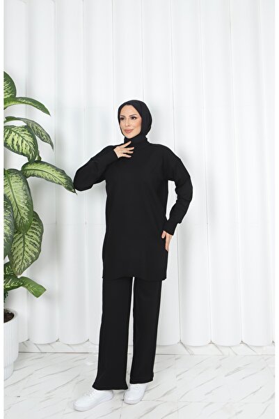 NİSUM MODA Asymmetrical Striped Mercerized Suit