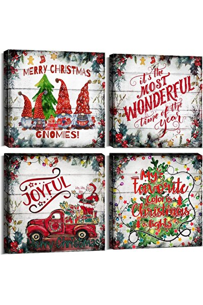 ALAYRA International لوحات جدارية قماشية لعيد الميلاد من ALAYRA، لوحات سانتا ...