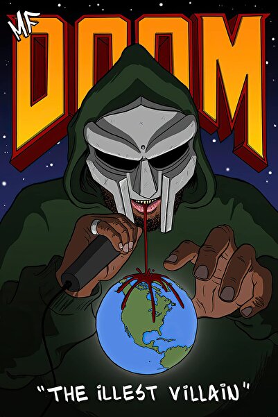 ALAYRA International ALAYRA Rapper Doom Canvas Painting Fashion Wall Art Post...